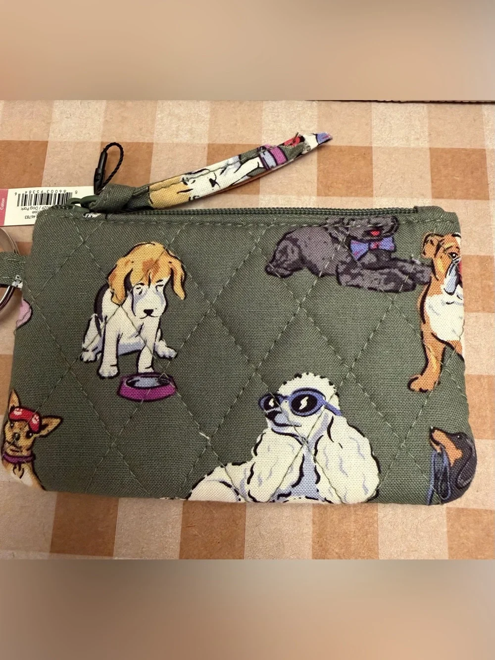 Vera Bradley Zip ID Case In Dog Park Pattern New With Tag